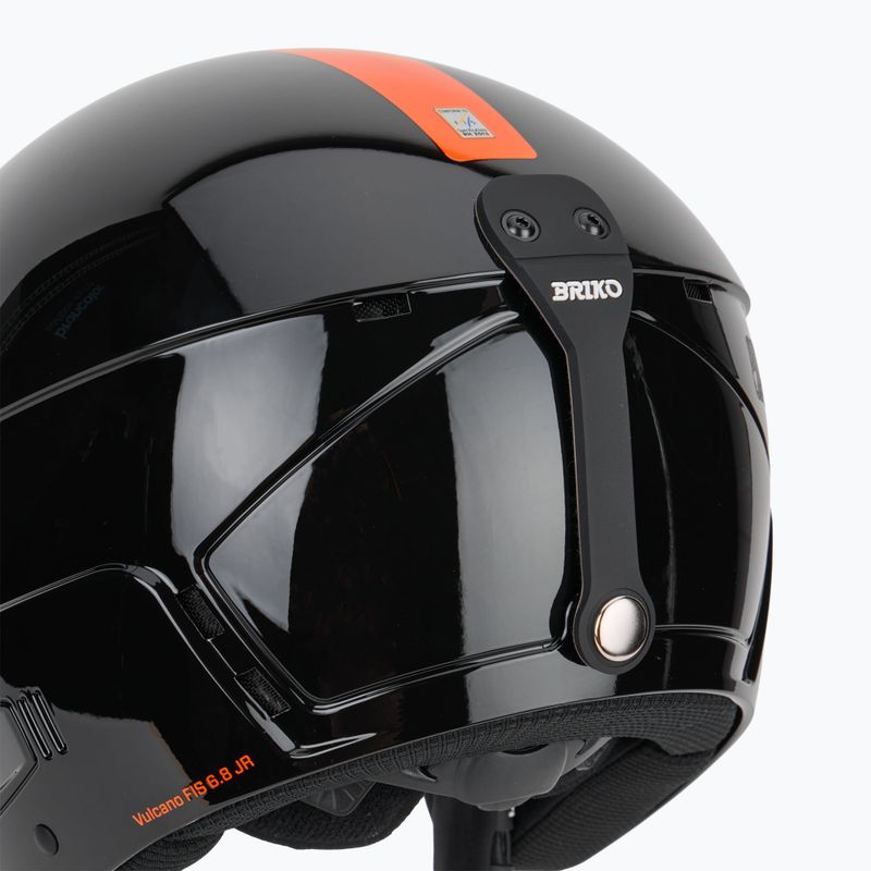 Kask narciarski dziecięcy Briko Vulcano FIS 6.8 JR shiny black/orange 7