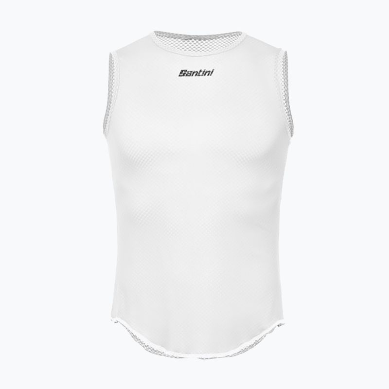 Koszulka rowerowa męska Santini Sleeveless Baselayer Lieve white 4