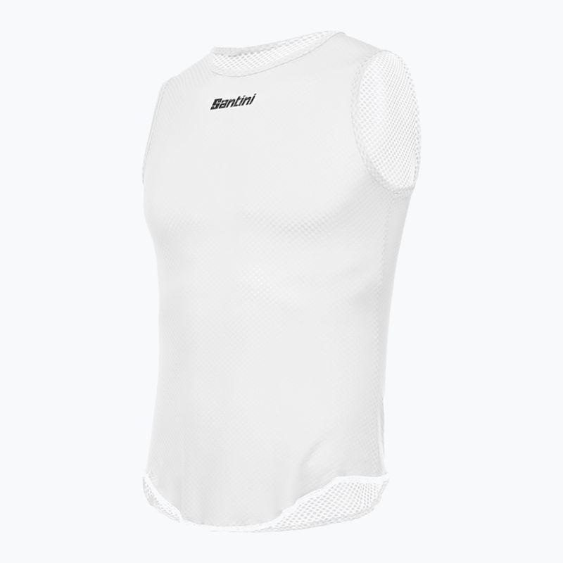 Koszulka rowerowa męska Santini Sleeveless Baselayer Lieve white 6