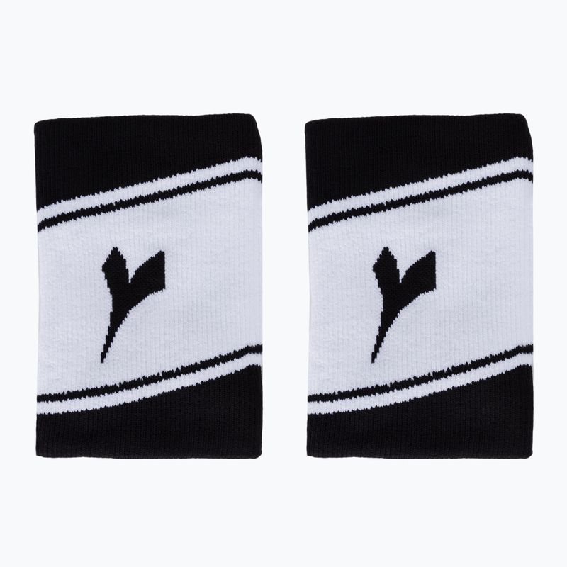 Frotki na nadgarstek Diadora Wide Logo 2 szt. biało-czarne 103.175650 2