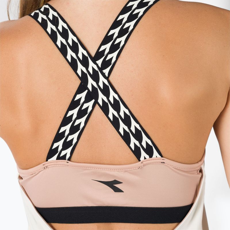 Koszulka damska Diadora Clay rosa mogano/bianco sospiro 4