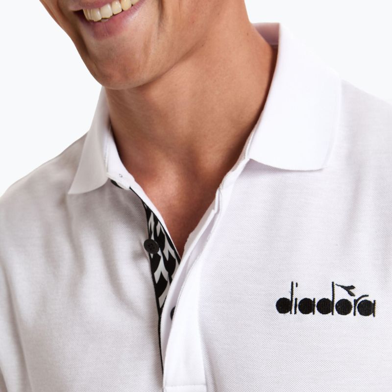 Koszulka polo męska Diadora Statement bianco ottico 5