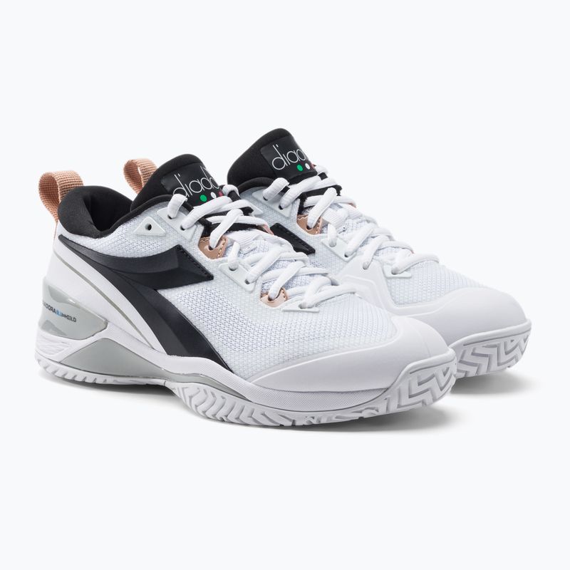 Buty do tenisa damskie Diadora Speed Blushield 5 AG biało-czarne DD-101.176941 5