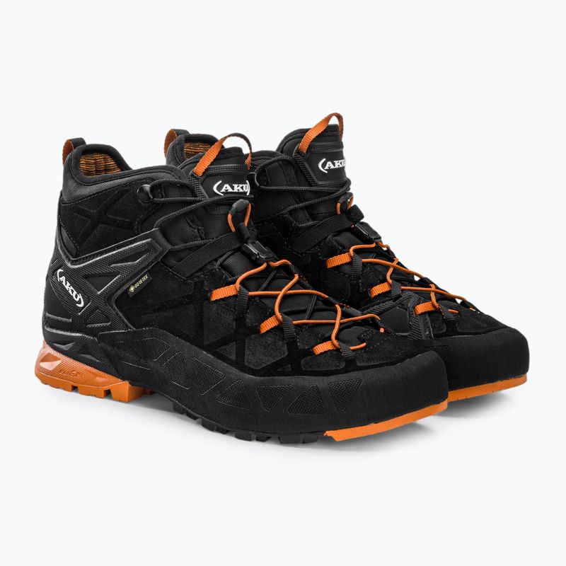 Buty podejściowe męskie AKU Rock DFS Mid GTX black/orange 4
