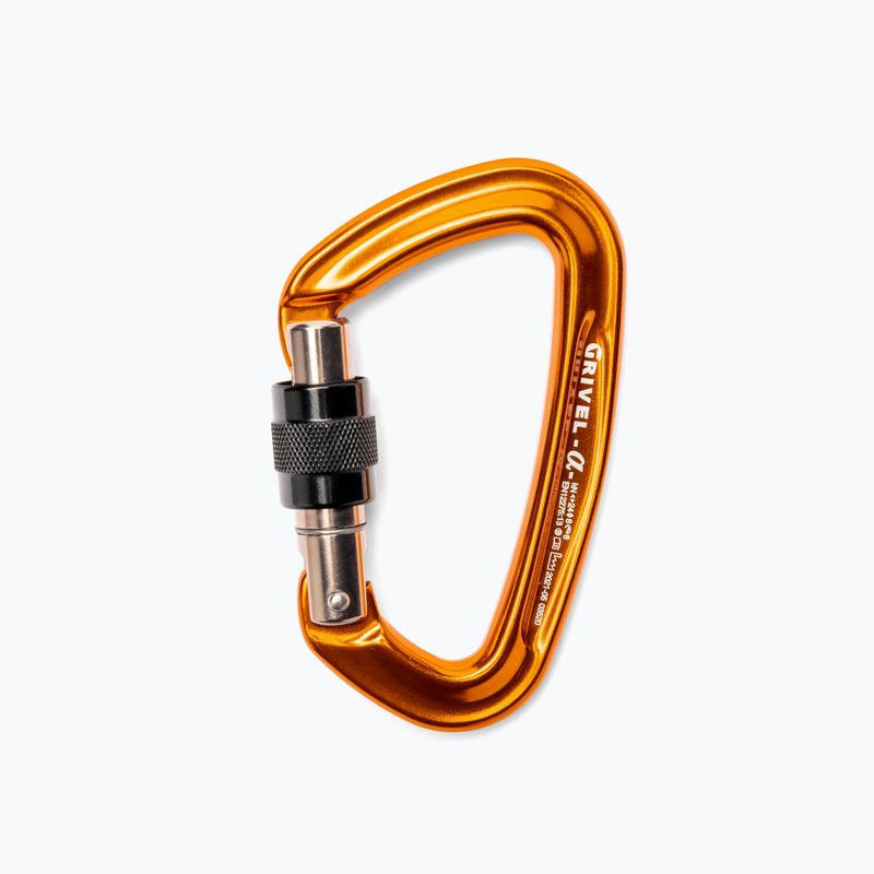 Karabinek Grivel K1N Alpha Screw Lock orange 2