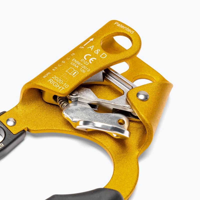 Zacisk wspinaczkowy Grivel A&D Ascender Descender Right yellow 3