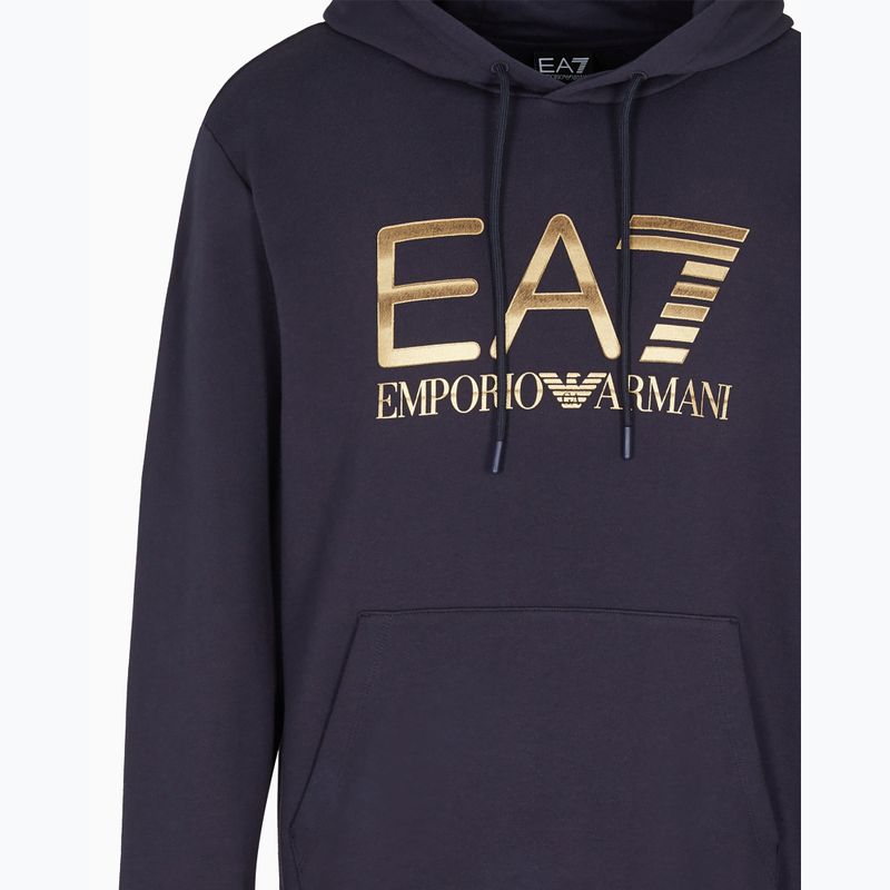 Bluza męska EA7 Emporio Armani Train Logo Series Big Logo Hoodie armani blue 3