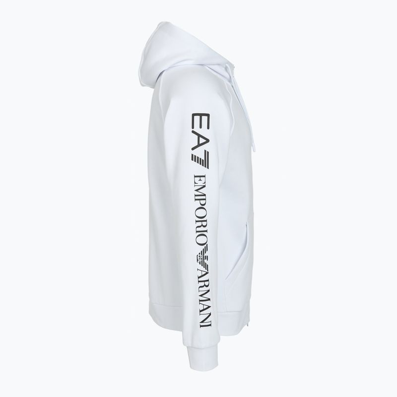 Bluza męska Emporio Armani EA7 Train Logo Series Extended Logo Hoodie Fz white/black 3