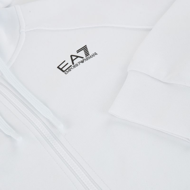 Bluza męska Emporio Armani EA7 Train Logo Series Extended Logo Hoodie Fz white/black 5
