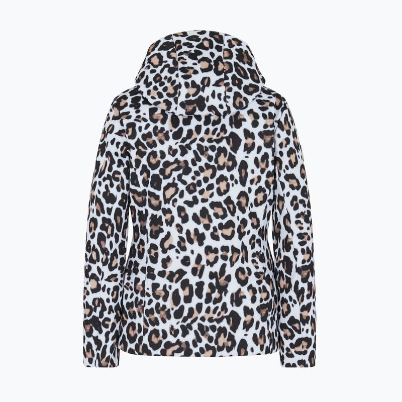 Kurtka narciarska damska EA7 Emporio Armani Ski Kitzbuhel Softshell fancy white animalier 2