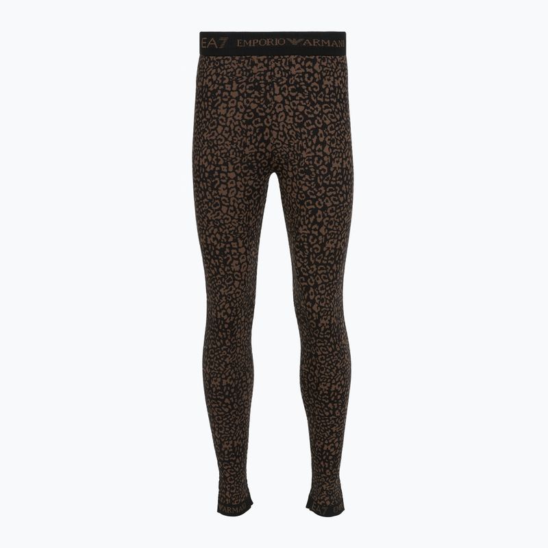 Komplet bielizny termoaktywnej damskiej EA7 Emporio Armani Ski Jacquard Knitted fancy brown animalier 7