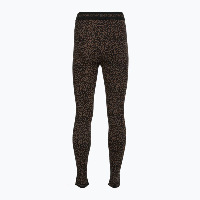 Komplet bielizny termoaktywnej damskiej EA7 Emporio Armani Ski Jacquard Knitted fancy brown animalier 8
