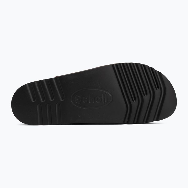 Klapki damskie Scholl Rio Wedge Ad Med dark brown 4