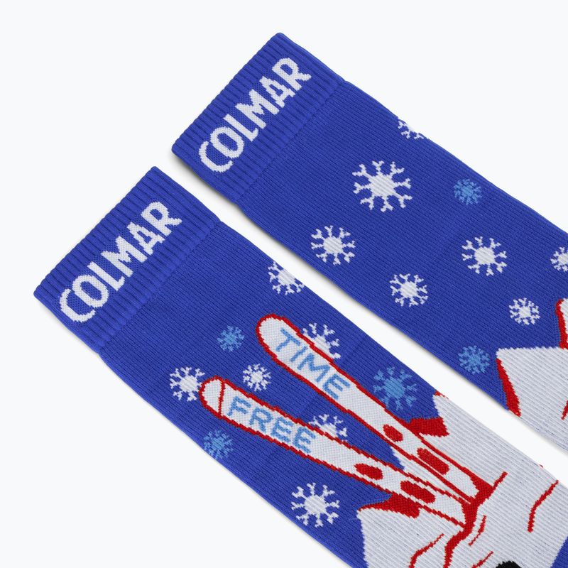 Skarpety narciarskie Colmar Freetime abyss blue/white/rac 3