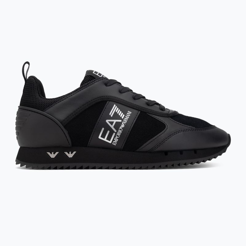 Buty EA7 Emporio Armani Black & White Suede triple black micropunch 2