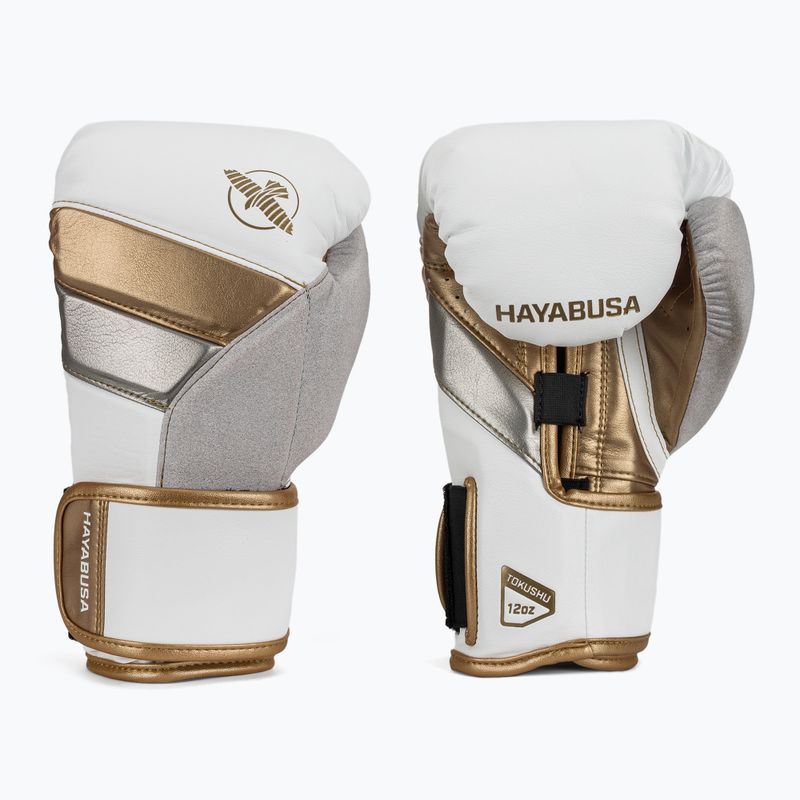 Rękawice bokserskie Hayabusa T3 white/gold 2