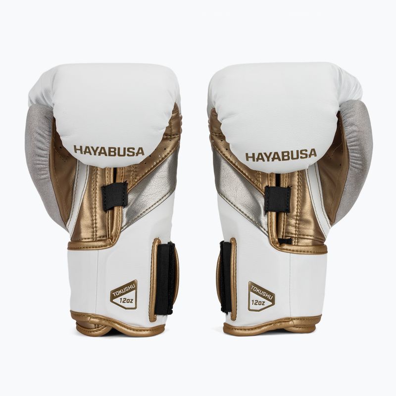 Rękawice bokserskie Hayabusa T3 white/gold 3