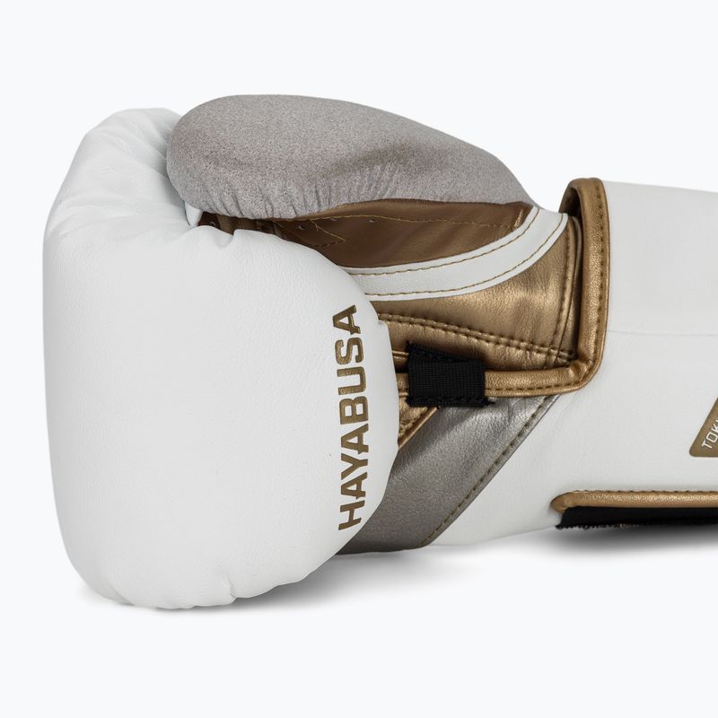Rękawice bokserskie Hayabusa T3 white/gold 6