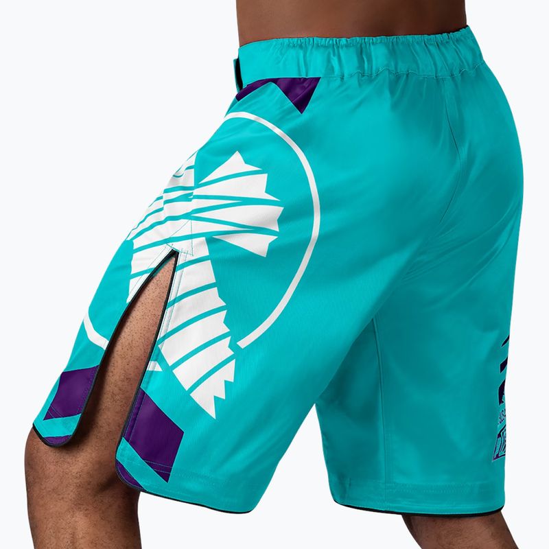 Spodenki treningowe Hayabusa Icon Fight teal/white 3