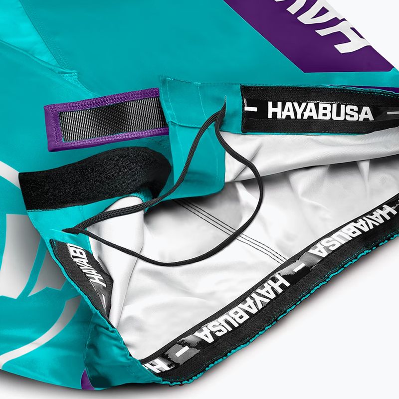 Spodenki treningowe Hayabusa Icon Fight teal/white 6