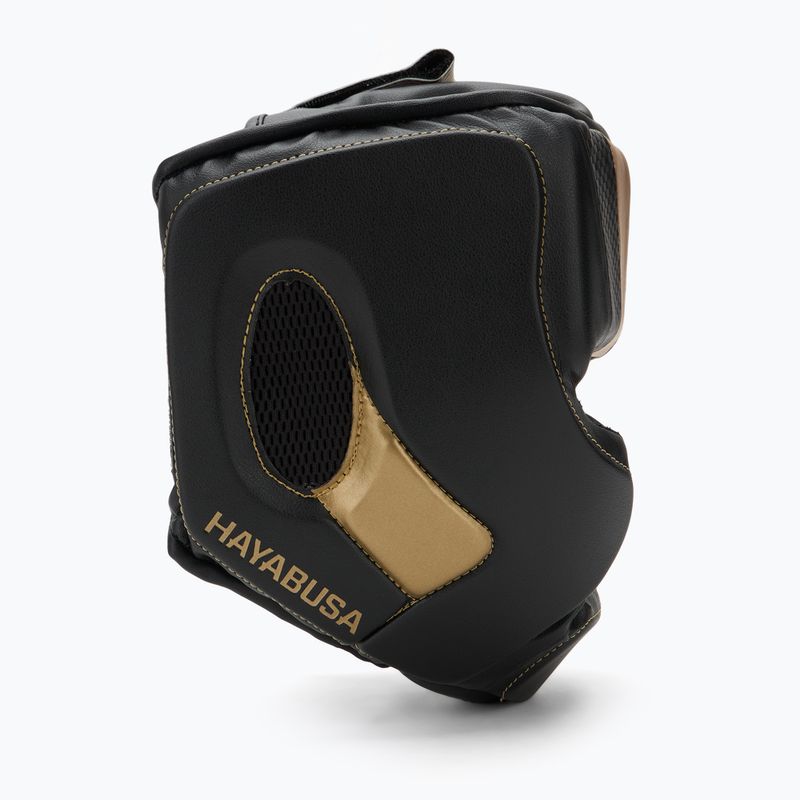 Kask bokserski Hayabusa T3 Headgear black/gold 2
