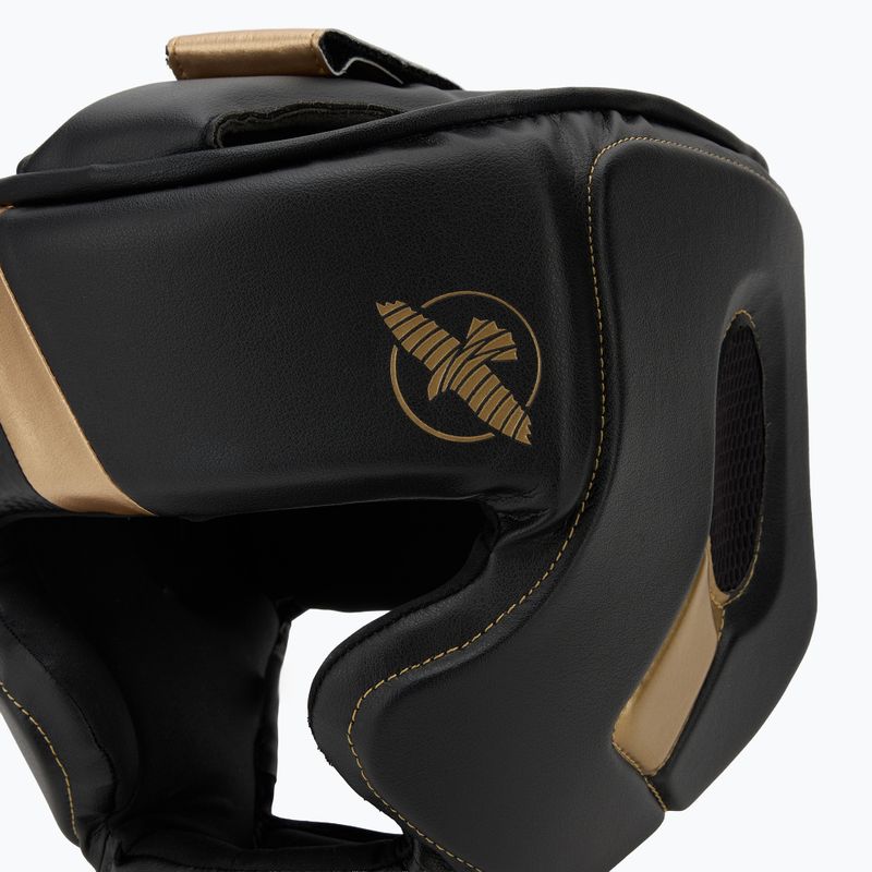 Kask bokserski Hayabusa T3 Headgear black/gold 4