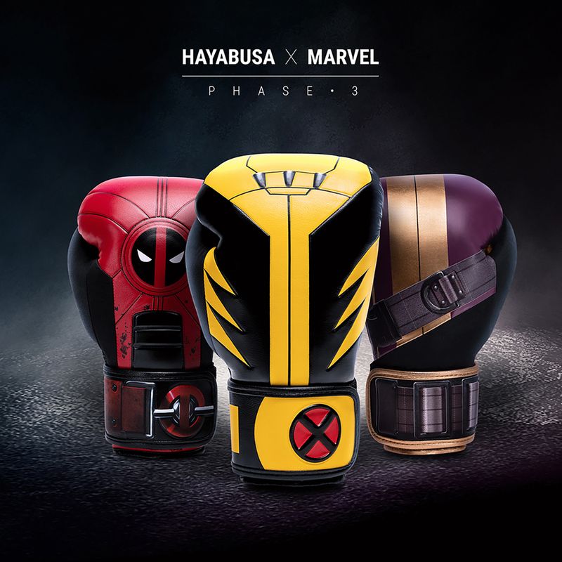 Rękawice bokserskie Hayabusa Marvel's Batroc purple/gold 17