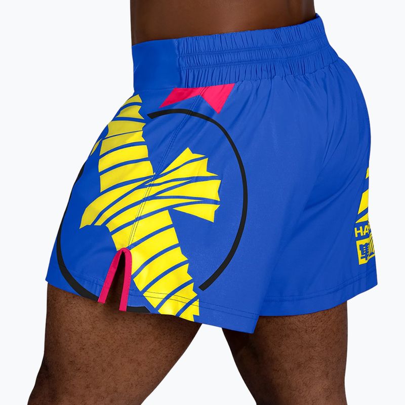 Spodenki treningowe męskie Hayabusa Icon Kickboxing blue/yellow 3