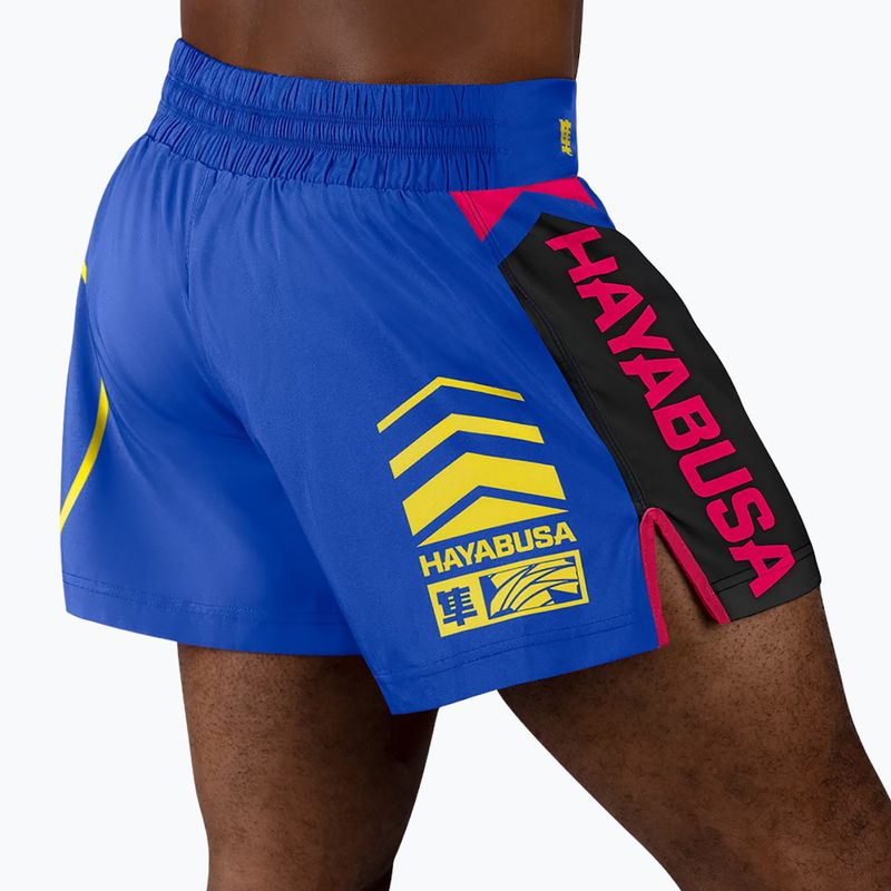 Spodenki treningowe męskie Hayabusa Icon Kickboxing blue/yellow 4