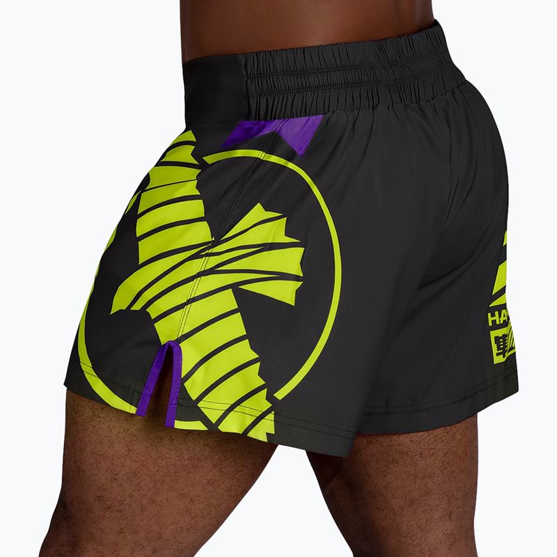 Spodenki treningowe męskie Hayabusa Icon Kickboxing black/yellow 3