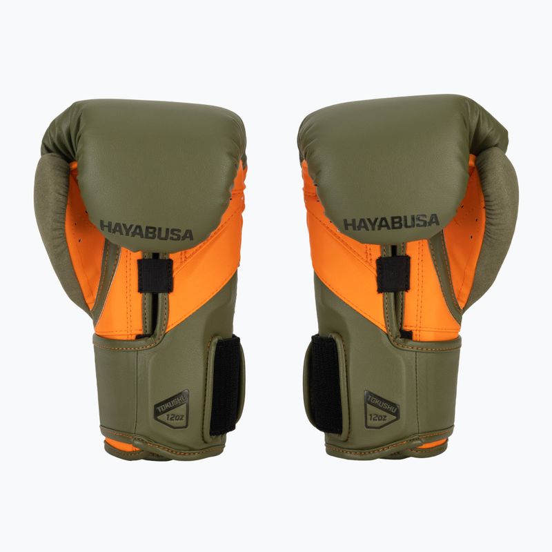 Rękawice bokserskie Hayabusa T3 green/orange 3