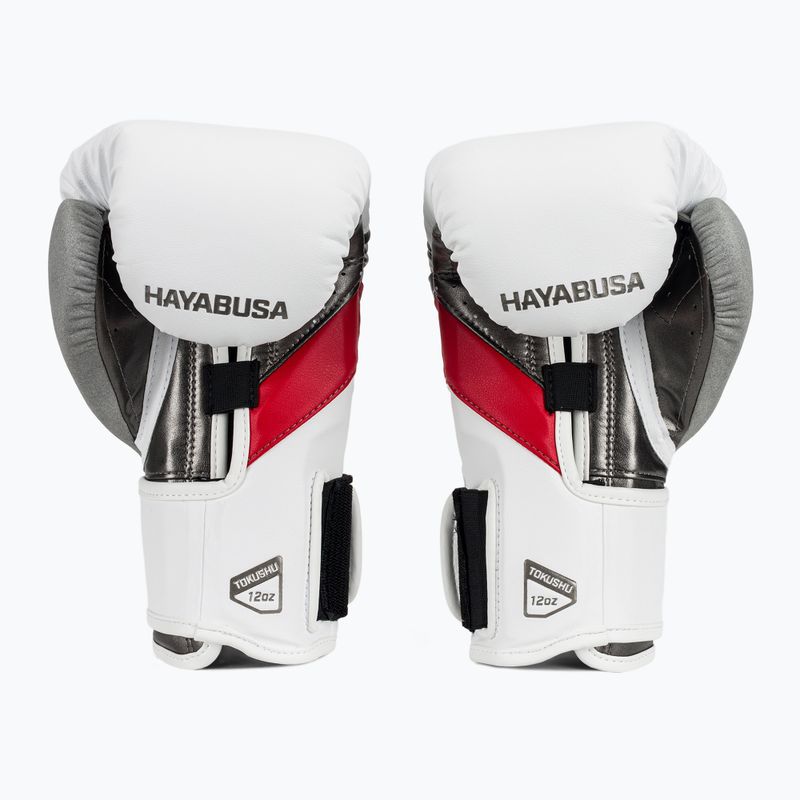 Rękawice bokserskie Hayabusa T3 white/red 3