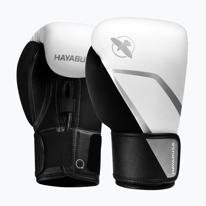 Rękawice bokserskie Hayabusa E1 Boxing white/silver