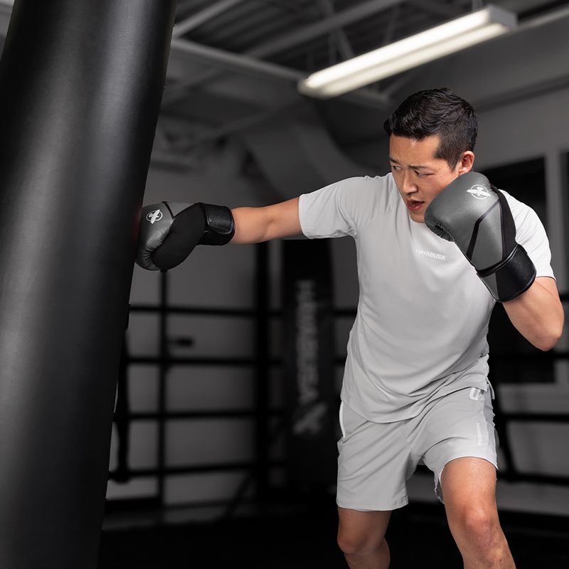 Rękawice bokserskie Hayabusa E1 Boxing grey/black 15