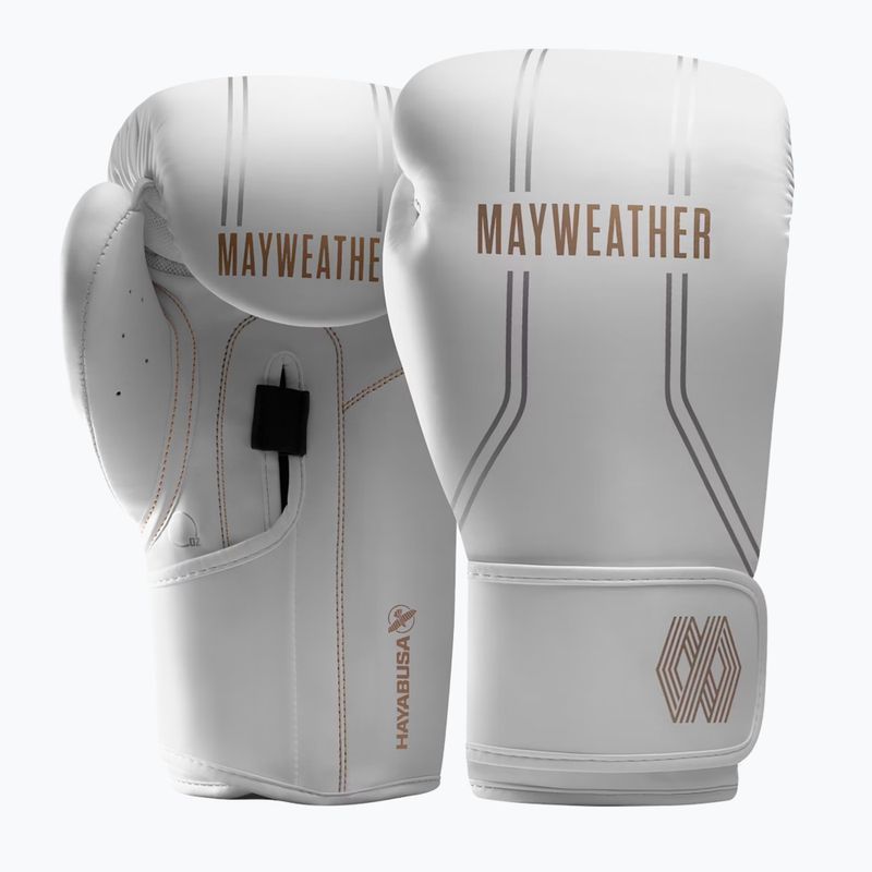 Rękawice bokserskie Hayabusa Mayweather Contender white/gold