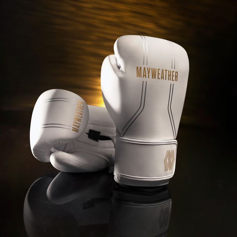 Rękawice bokserskie Hayabusa Mayweather Contender white/gold 2