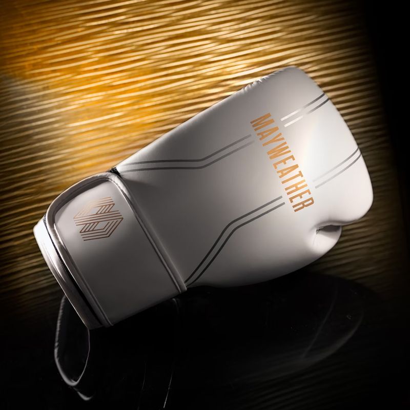 Rękawice bokserskie Hayabusa Mayweather Contender white/gold 3