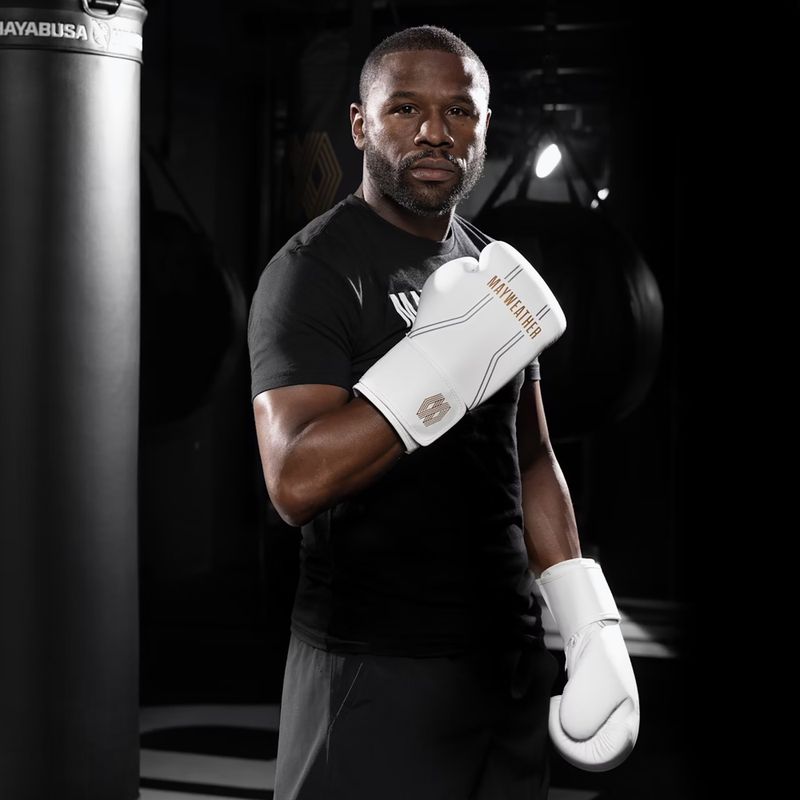 Rękawice bokserskie Hayabusa Mayweather Contender white/gold 5