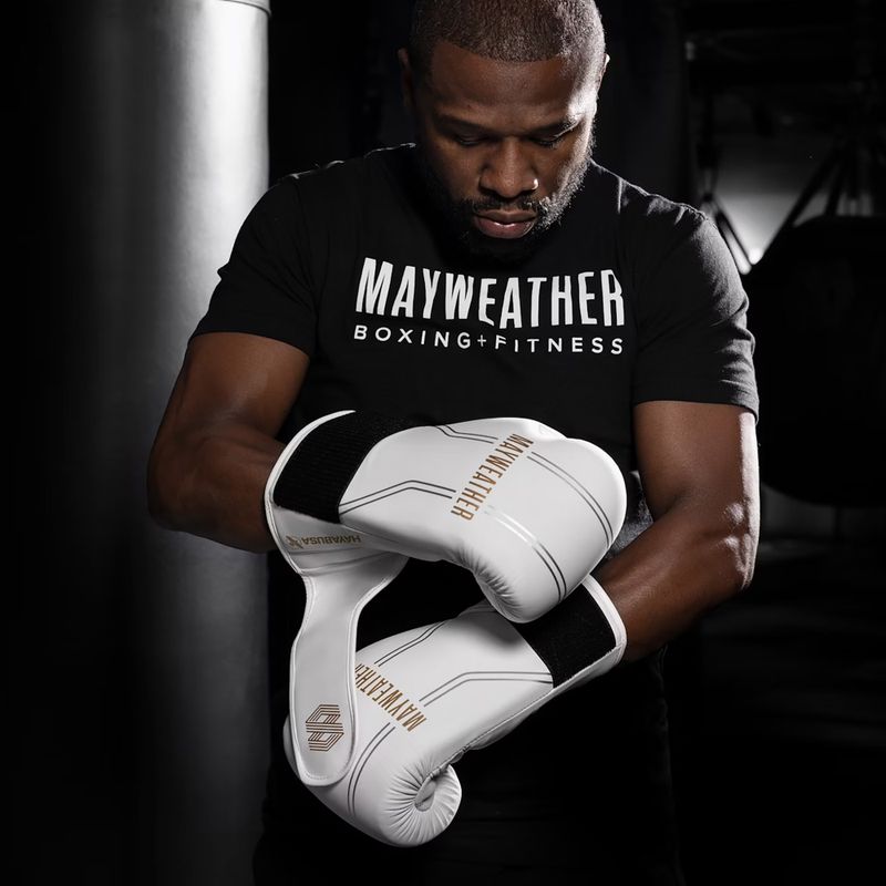 Rękawice bokserskie Hayabusa Mayweather Contender white/gold 6
