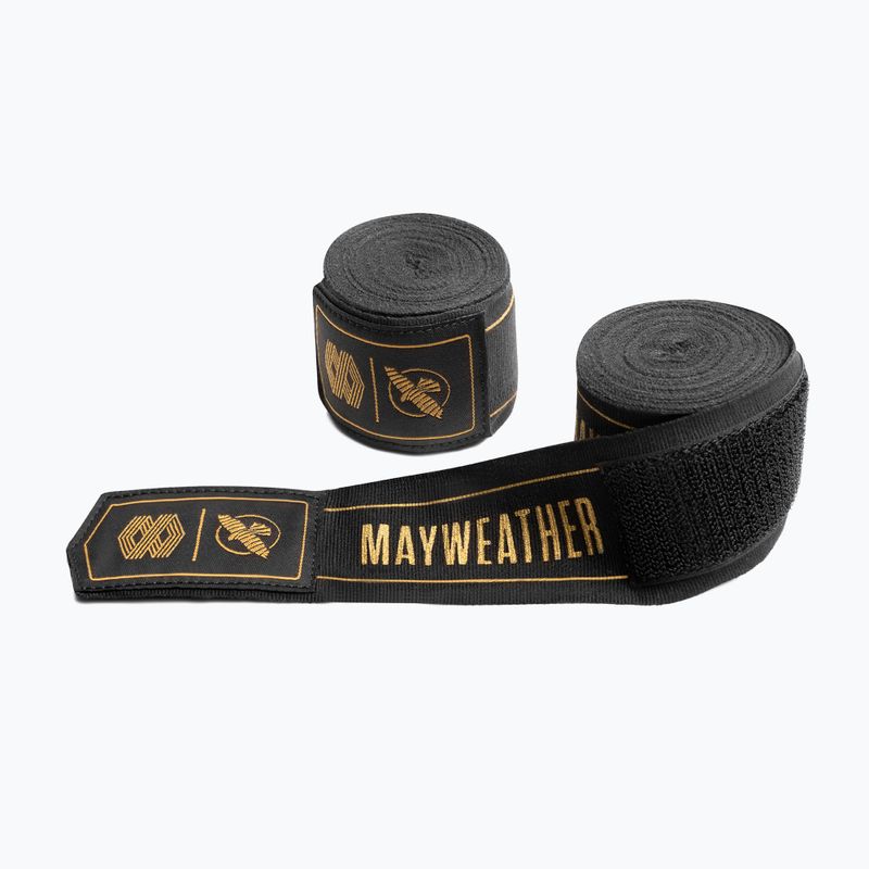 Owijki bokserskie Hayabusa Mayweather Stretch Hand Wraps 450 g black/gold 2