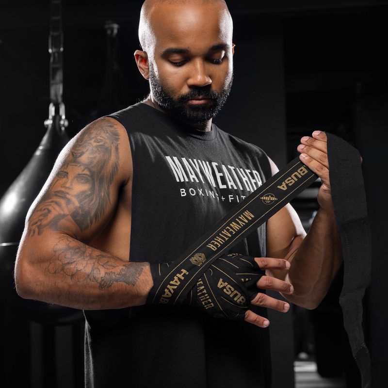 Owijki bokserskie Hayabusa Mayweather Stretch Hand Wraps 450 g black/gold 6