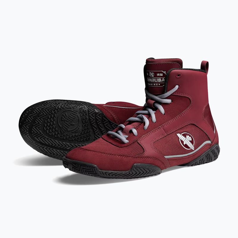 Buty bokserskie męskie Hayabusa Pro Boxing garnet/grey