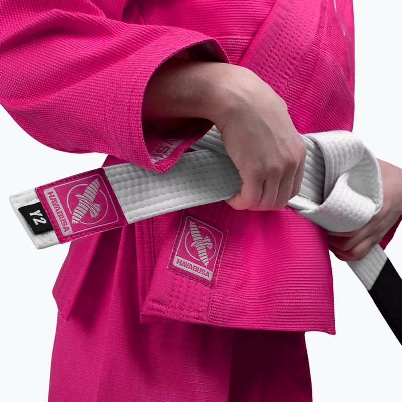 GI do brazylijskiego jiu-jitsu dziecięce Hayabusa Essential pink 3