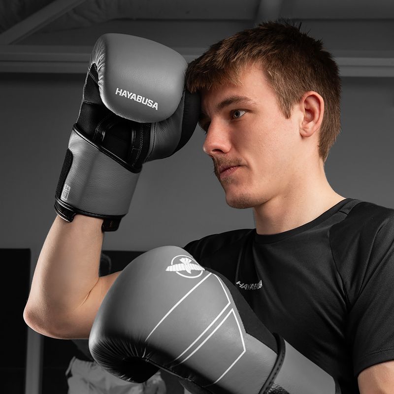 Rękawice bokserskie Hayabusa S4 Leather grey 11