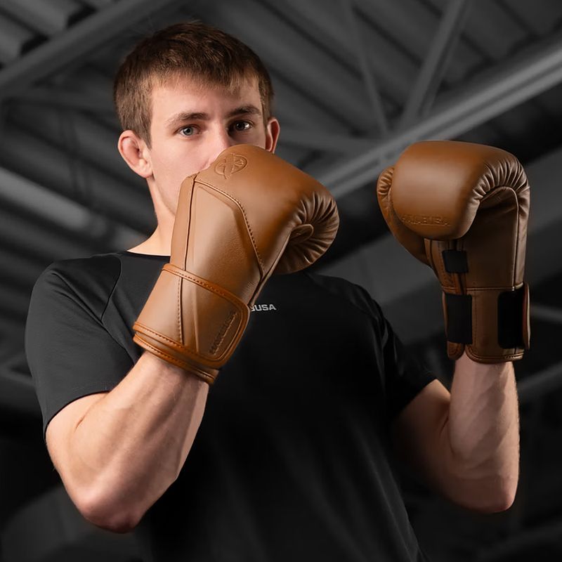 Rękawice bokserskie Hayabusa E1 Leather brown 7