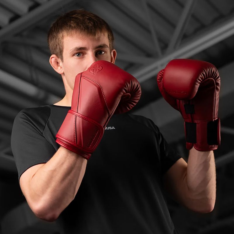 Rękawice bokserskie Hayabusa E1 Leather red 6