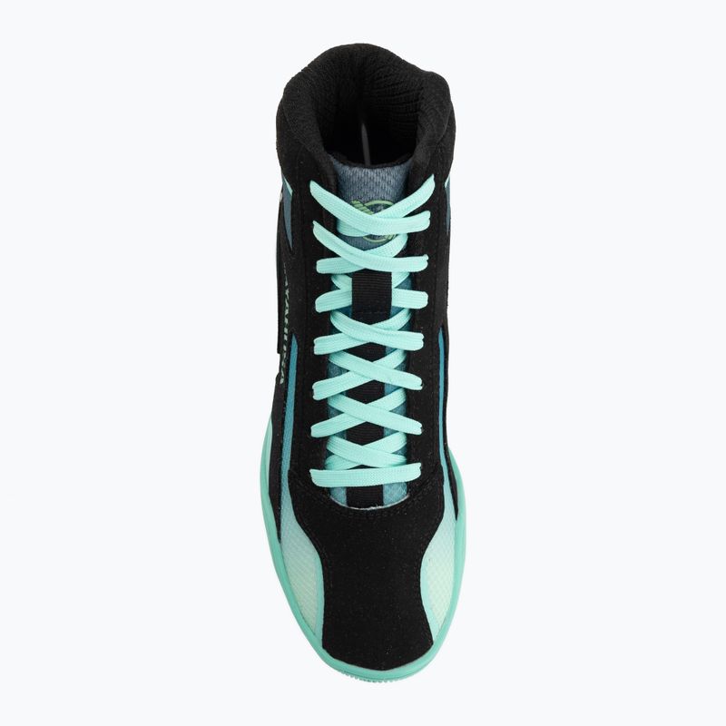 Buty bokserskie Hayabusa Surge black/cyan 5