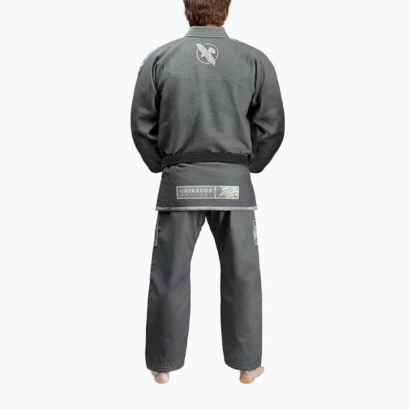 GI do brazylijskiego jiu-jitsu Hayabusa Lightweight grey 3