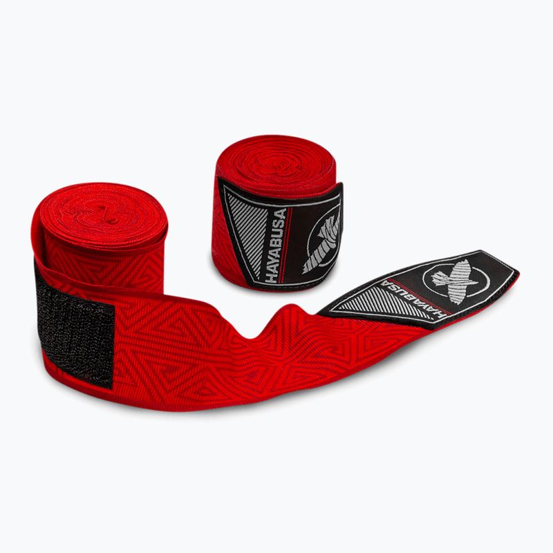 Bandaże bokserskie Hayabusa Perfect Stretch Printed 450 cm red tribal 2