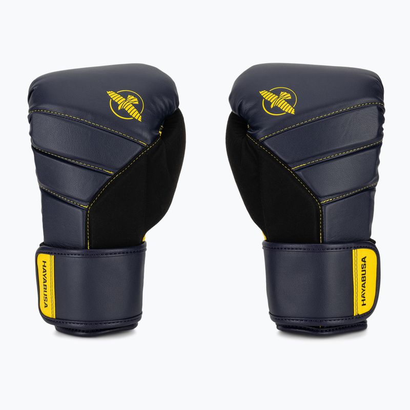 Rękawice bokserskie Hayabusa T3 navy/yellow 2